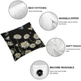 thumbnail image 6 of Shangniulu  Spring Pillow Covers Set of 2 Set of 2 Daisy Flowers Throw Pillowcase Black Home Sofa Bedroom Living Room Holiday Cushion Case Farmhouse Decorations White, 6 of 7