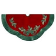 thumbnail image 1 of Kurt S. Adler, Kurt Adler Inc. H5244 Jupe en Velours Rouge avec Appliqué Feuilles Vertes, 1 of 4