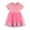 Pink, variant on Zhuashum Toddler Girls Short Sleeve Tulle Bunny Prints Princess Dress Clothes,Size:6-7 Years