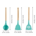 thumbnail image 4 of GOOHOCHY 1 juego de utensilios de cocina de silicona, cuchara, cucharón y espátula (verde), 4 of 8