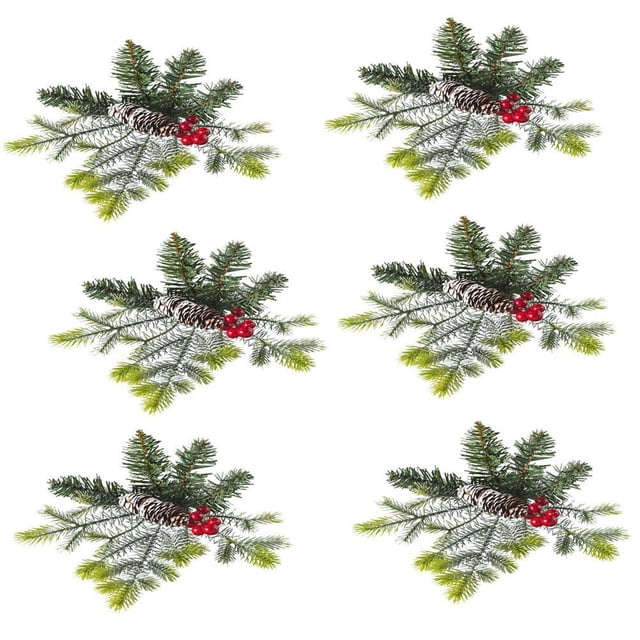 Selecciones Navideñas Artificiales Adornos Variados Para Árboles De Navidad Festival Rama De Árbol Decoraciones Colgantes Combinación De Múltiples Materiales 6 3 Estilos Minnieouse HA046570-02