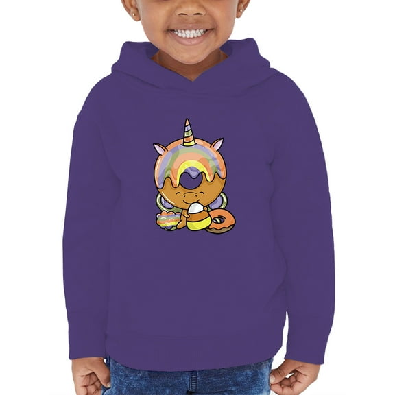 Unicorn Donut With Candycorn Hoodie Toddler -Image by Shutterstock,  2 Toddler