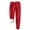 C120/Red, variant on Mens Pants Mens Fall Winter Solid Color Plus Velvet Drawstring Thickened Pants Trousers Comfort