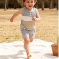thumbnail image 2 of Boy Outfits Set Grey Sleeveless Tank and Shorts Spring Outfits 3-6 Months Boys Clothes, 2 of 7