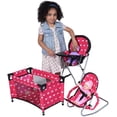 thumbnail image 3 of The New York Doll Collection Dolls Mega Play Set Con Trona Para Muñecas 3-1 Hamaca Para Muñecas Y Pack N Play Rosa Para Muñecas De 18 Pulgadas, 3 of 5
