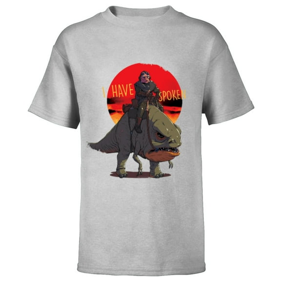 Star Wars The Mandalorian Kuiil Blurrg I Have Spoken - Short Sleeve T-Shirt for Kids - Customized-Athletic Heather