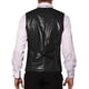 thumbnail image 3 of Chaleco de traje de cuero sintético INSPIRE CHIC para hombres, chaleco de PU formal occidental con pajarita, 2XL negro, 3 of 4
