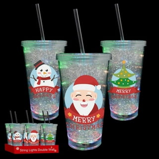 Peace & Joy Christmas - Red Stainless Tumbler with Straw