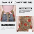 thumbnail image 6 of Pioneer Flower Floral Print Pattern Apron for Women and Men, Cotton Linen Waterproof with Pockets, Adjustable, 33x27 Inch for Kitchen, Gardening, BBQ, Salon, 6 of 6