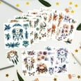 thumbnail image 3 of 12 Sheets Bohemian Dreamcatcher Rub On Transfer Stickers Tribal Style Dream Catcher Stickers Literary Style House Decals for Study Room Bookstore Coffee House Home Décor 5.5x5.5", 3 of 7