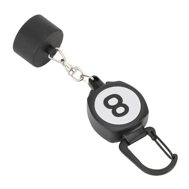 Pool Chalk Holder, Billiard Chalk Holder ABS Portable with Retractable Rope Buckle for Billiard Accessory