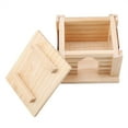 thumbnail image 2 of 1 caseta de madera natural para hámster, cabaña plana para ratas, jaula para ratones, juguetes para mascotas pequeñas., 2 of 12