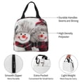 thumbnail image 3 of Yiaed Christmas Snowman With Hat Print Insulated Lunch Bag Reusable Cute Tote Lunch Box, Leakproof Cooler Lunch Bags for Work Office Travel School Picnic, 3 of 5
