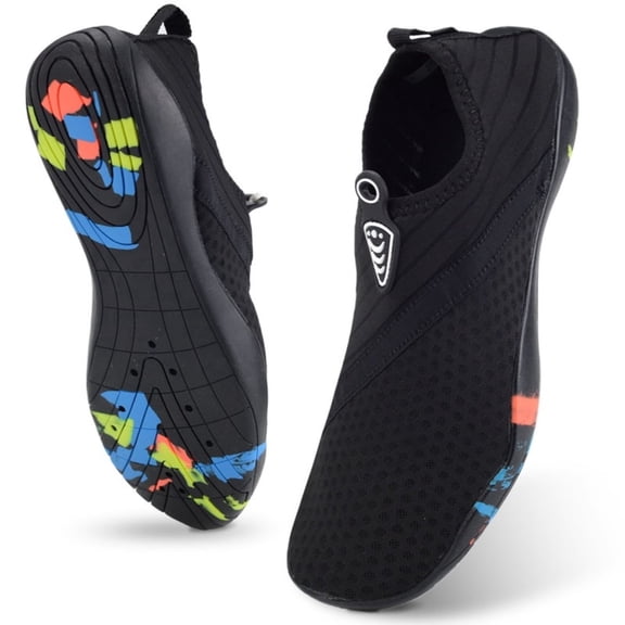 BERANMEY Barefoot Shoes for Women Men Wide Toe Box Water Shoes Quick-Dry Aqua Shoes Non-Slip Fast-Draining for Swim Surf Beach Pool Walking Running Water Activities