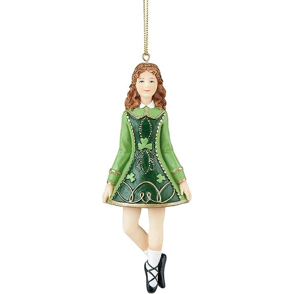 C&F Home Irish Girl Dancer St. Patrick's Day Clover Christmas (Xmas) Ornament Ornament Green
