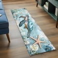thumbnail image 3 of 2'x6' Rug Runners for Hallways Kitchen, Sea Turtle Coastal Non Slip Entryway Beside Floor Carpet Runner, Vintage Teal Nautical Beach Botanical Washable Laundry Room Bedroom Throw Rugs Mat, 3 of 8