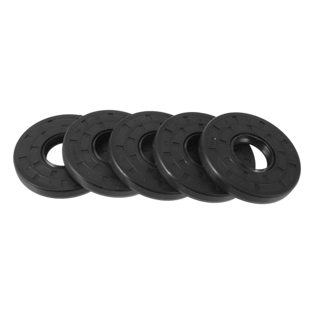 Sello de aceite universal TC de doble labio con resorte de acero Unique Bargains 25x62x8mm alta presión caucho NBR negro 5 Pcs