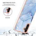 thumbnail image 5 of Designed for Samsung Galaxy A05s Marble Case, Ultra Thin Girls Women Plating Marble Designed Flexible Soft TPU IMD Marble Protective Case Cover for Samsung Galaxy A05s - Blue, 5 of 11