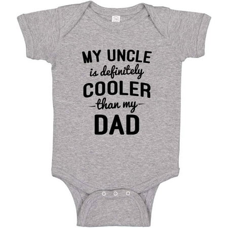 

My Uncle Is Cooler Than My Dad Baby Bodysuit/Toddler T-Shirt Funny Gag Gift From Brother