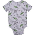 thumbnail image 3 of Baby Yoda Boys 3 Pack Character Onesie, Newborn, 3 of 7