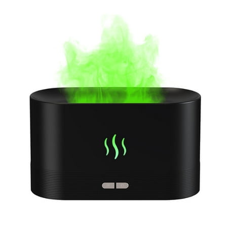 

Mini Air Humidifier USB Flame Home Decor Colorful Essential Oil Black