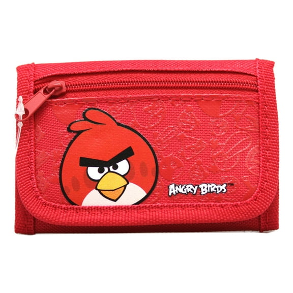 Angry Birds Red Bird Tri-fold Red Fabric Kids Wallet
