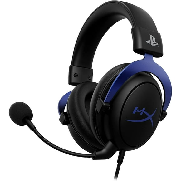 HyperX Cloud - Gaming Headset, PlayStation Official Licensed Product, for PS5 and PS4, Memory Foam comfort, Noise-cancelling mic, Durable aluminum frame,Black