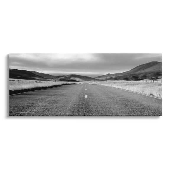 Stupell Industries Country Road Landscape Landscape Photography Gallery Wrapped Canvas Art Print Wall Art, 24 x 10