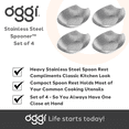 thumbnail image 4 of Spooner Stainless Steel Spoon Rest (5.25" x 3.5") - Set of 4, 4 of 8