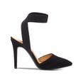 thumbnail image 3 of Jessica Simpson Womens Perinna Suede Stilettos Pumps Black 7.5 Medium (B,M), 3 of 4