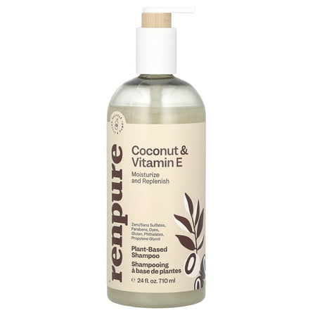 Renpure Coconut & Vitamin E Shampoo, 24 fl oz (710 ml)