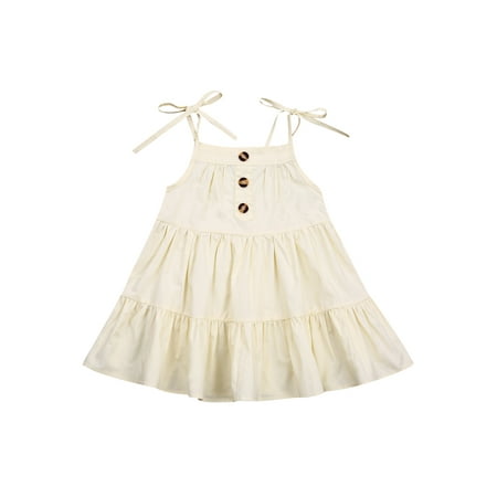 

Emmababy Girls Dress Infant s Shoulder Strap Solid Sling Layered Skirt for Children