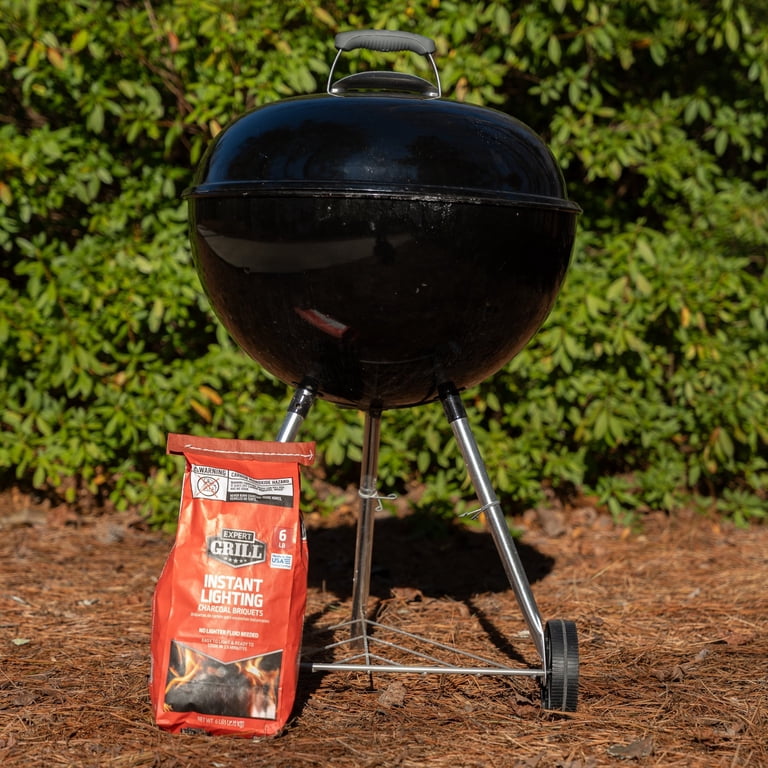 Expert Grill Instant Charcoal Briquets, 6 lb, Easy Light BBQ Coal