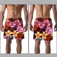 thumbnail image 3 of luoweisi Men's Beach Shorts Quick Dry Swim Trunks with Mesh Lining Flower M, 3 of 5