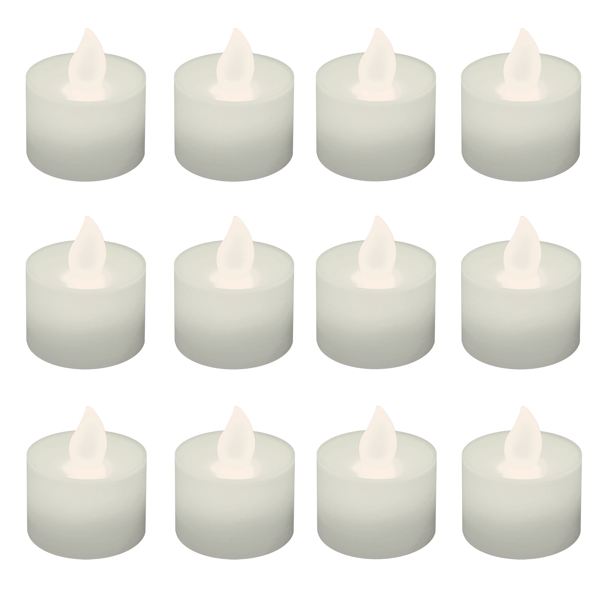 LumaBase Battery Operated Tea Light Candles, Warm White 12 Count