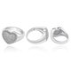 thumbnail image 1 of Anillo de corazón de color dorado y plateado estilo hip hop con circonita cúbica helada de cobre, joyería delicada de alta calidad, regalo para hombres y mujeres, 8, plata, 1 of 5