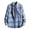 Blue, variant on WREESH Men's Plaid Shirt Fashion Casual Long Sleeve with Pockets Button Down Shirt in a Classic Plaid Print Blue