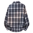 thumbnail image 4 of Ceisia Men's Relaxed Fit Long Sleeve Plaid Flannel Shirt Casual Button Down Turndown Collar Shirt Navy L Gifts, 4 of 5