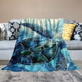 thumbnail image 2 of Orinice Turtle Ocean Blue Water Warm Lightweight Blanket Soft Fleece Blankets  All Seasons Decor Gifts Multiple Sizes 50x60in, 2 of 6