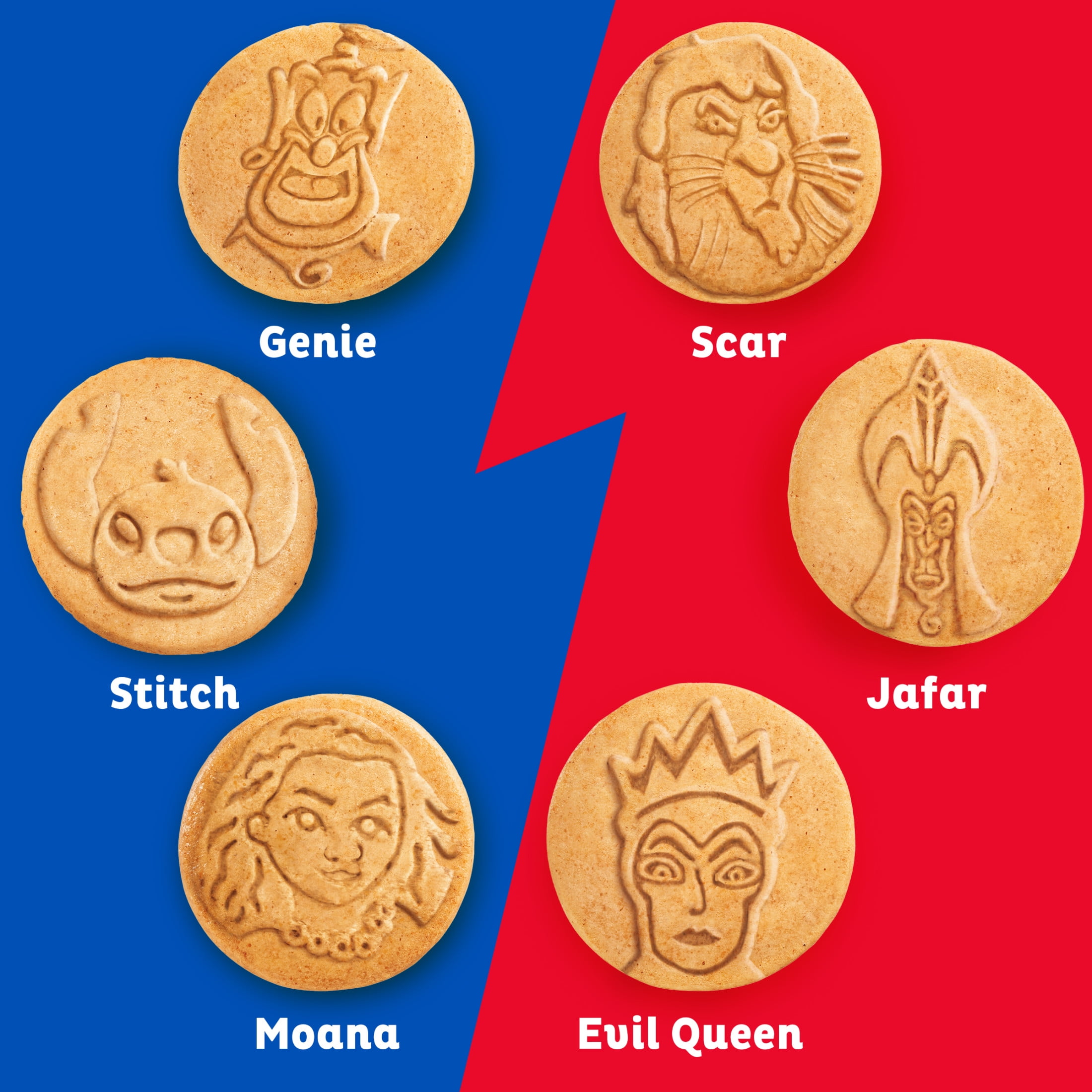 Disney Heroes and Villains Graham Snacks, Custom Cookies Variety Pack, Kids Snacks, 10 Snack Packs