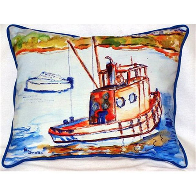 Betsy Drake HJ165 Bateau Rouillé Grand Oreiller Intérieur et Extérieur 16 x 20