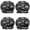 Black Cartoon Dinosaurs-1, variant on Shower Caps,Black Cartoon Dinosaurs Skeletons Pattern Waterproof Shower Cap for Women 4 Pieces,Double Reusable Hair Cover for Shower PEVA Elastic Stretch Hem