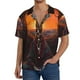 thumbnail image 1 of Balery Tree Hollow Meditating Giraffe Camisa Casual de Manga Corta con Botones para Hombre, Texturizada, Estilo Cubano, para Playa, Verano-XX-Large, 1 of 5