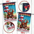 thumbnail image 2 of FLAGWIX Texas Christmas Cowboy Santa Riding Reindeer Yeehaw Flag TQN4106F House Flag (29.5" x 39.5") - Double Sided Flag Indoor Outdoor, 2 of 3
