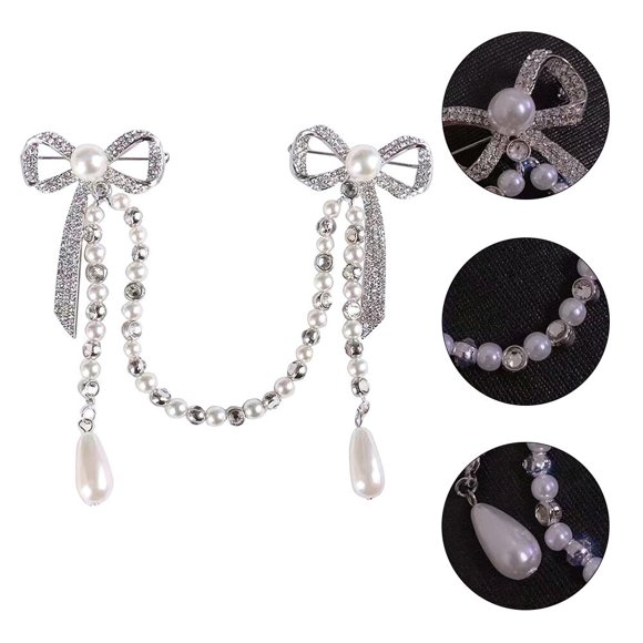 TABLETREANDS 1Ud Mujer Con Y Perla Decorativo Para Sombreros Y Bufandas