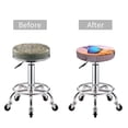 thumbnail image 5 of Fotbe Morpho butterfly and dandelion Pattern Stool Covers Round,Waterproof Round Bar Stool Covers Bar Chair Covers Washable Stool Cushion Slipcover for 12-14 Inch Chair-12 inch, 5 of 7