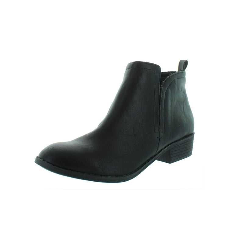 American Rag Womens Cadee Faux Leather Ankle Booties Black 7.5