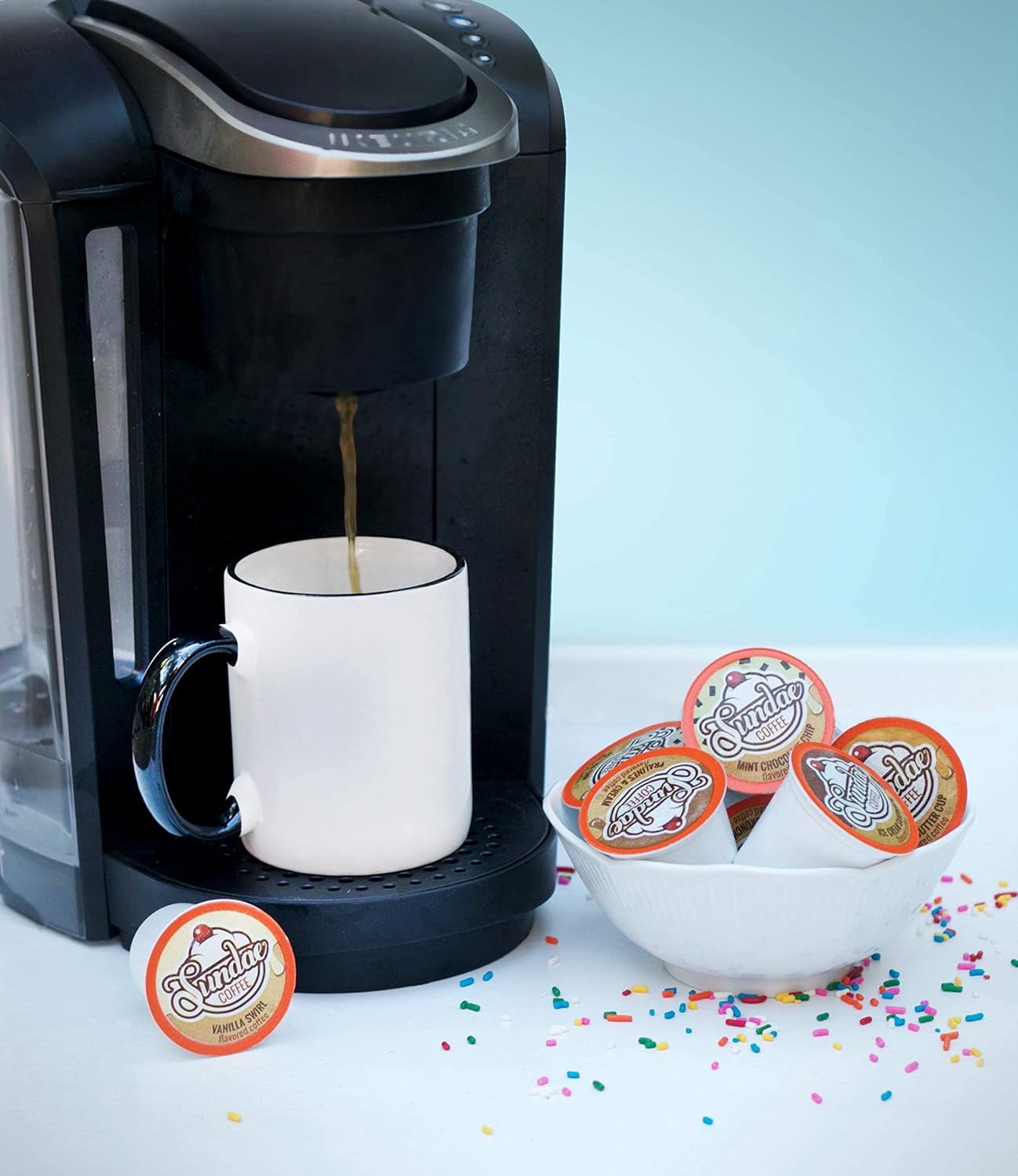 Sundae Ice Cream Flavored Coffee Pods Compatible with Keurig 2.0, Peanut Butter Cup 48 Count