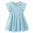thumbnail image 1 of Robe en Dentelle à Fleurs pour Filles, Robe de Bal d'Été, Robes d'Anniversaire, Bébé Nourrisson, Enfants, Coton, Robe de Princesse pour Fête, Vêtements pour Enfants, 1 of 7