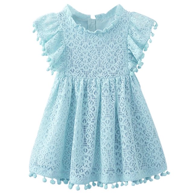 Robe en Dentelle à Fleurs pour Filles, Robe de Bal d'Été, Robes d'Anniversaire, Bébé Nourrisson, Enfants, Coton, Robe de Princesse pour Fête, Vêtements pour Enfants
